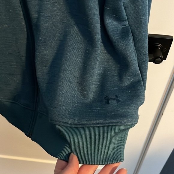 Under Armour Teal Full Zip Fleece Track Jacket EUC - Picture 4 of 11